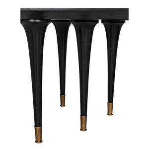 Romeo Dining Table, Hand Rubbed Black-Noir Furniture-Blue Hand Home
