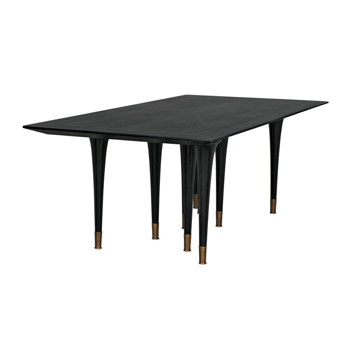 Romeo Dining Table, Hand Rubbed Black