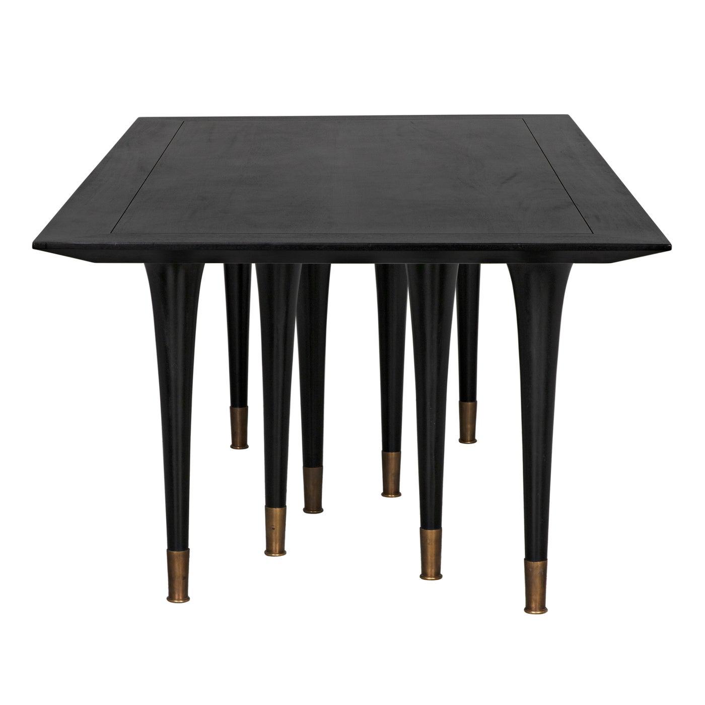 Romeo Dining Table, Hand Rubbed Black