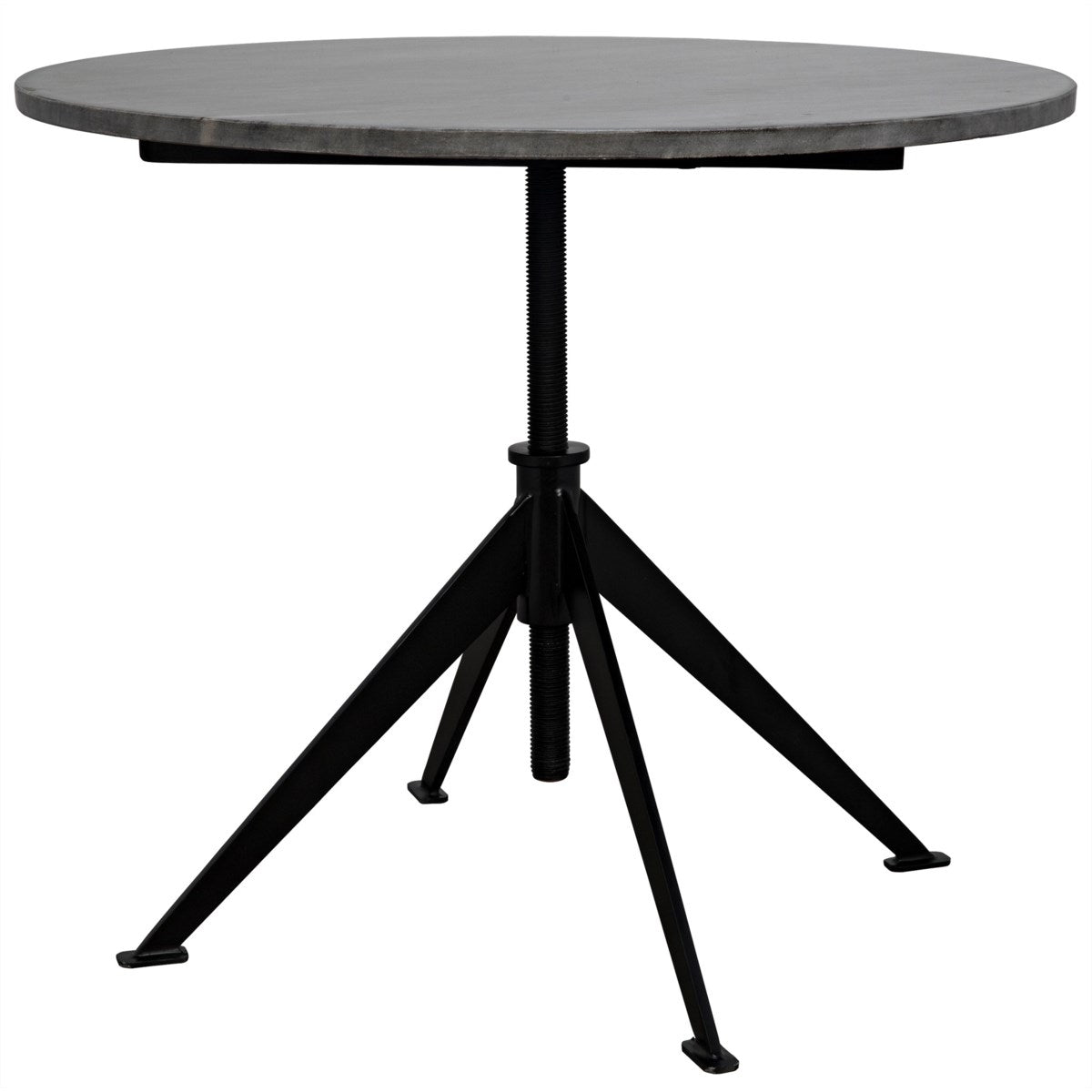 Noir Furniture Matilo Adjustable Table, Black Metal Metal Base with Marble Top-Noir Furniture-Blue Hand Home