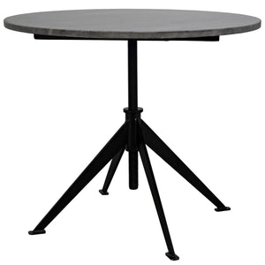 Noir Furniture Matilo Adjustable Table, Black Metal Metal Base with Marble Top-Noir Furniture-Blue Hand Home