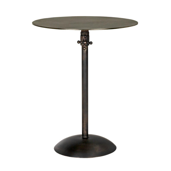 Noir Felix Side Table, Gun Metal Finish-Noir Furniture-Blue Hand Home