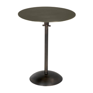 Noir Felix Side Table, Gun Metal Finish-Noir Furniture-Blue Hand Home