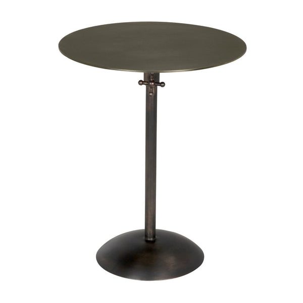 Noir Felix Side Table, Gun Metal Finish-Noir Furniture-Blue Hand Home
