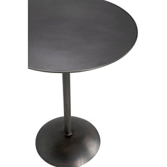 Noir Felix Side Table, Gun Metal Finish-Noir Furniture-Blue Hand Home