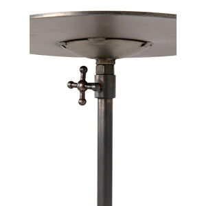 Noir Felix Side Table, Gun Metal Finish-Noir Furniture-Blue Hand Home