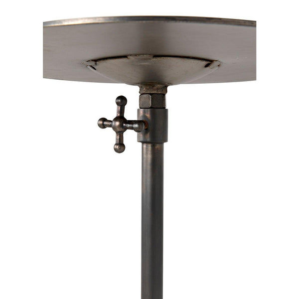 Noir Felix Side Table, Gun Metal Finish-Noir Furniture-Blue Hand Home