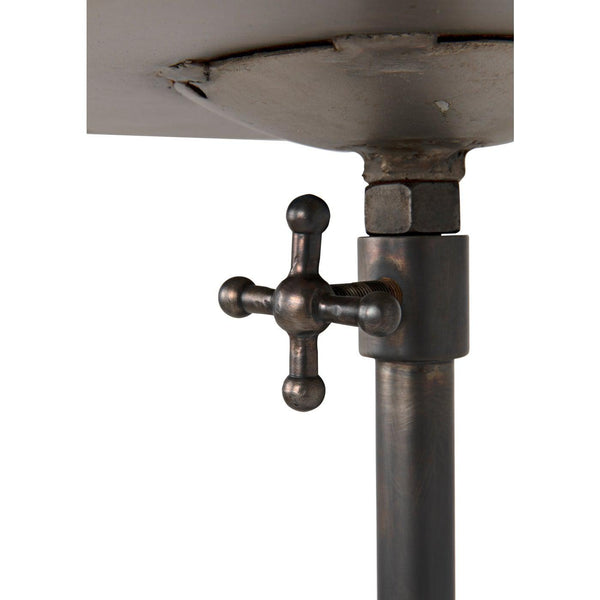 Noir Felix Side Table, Gun Metal Finish-Noir Furniture-Blue Hand Home