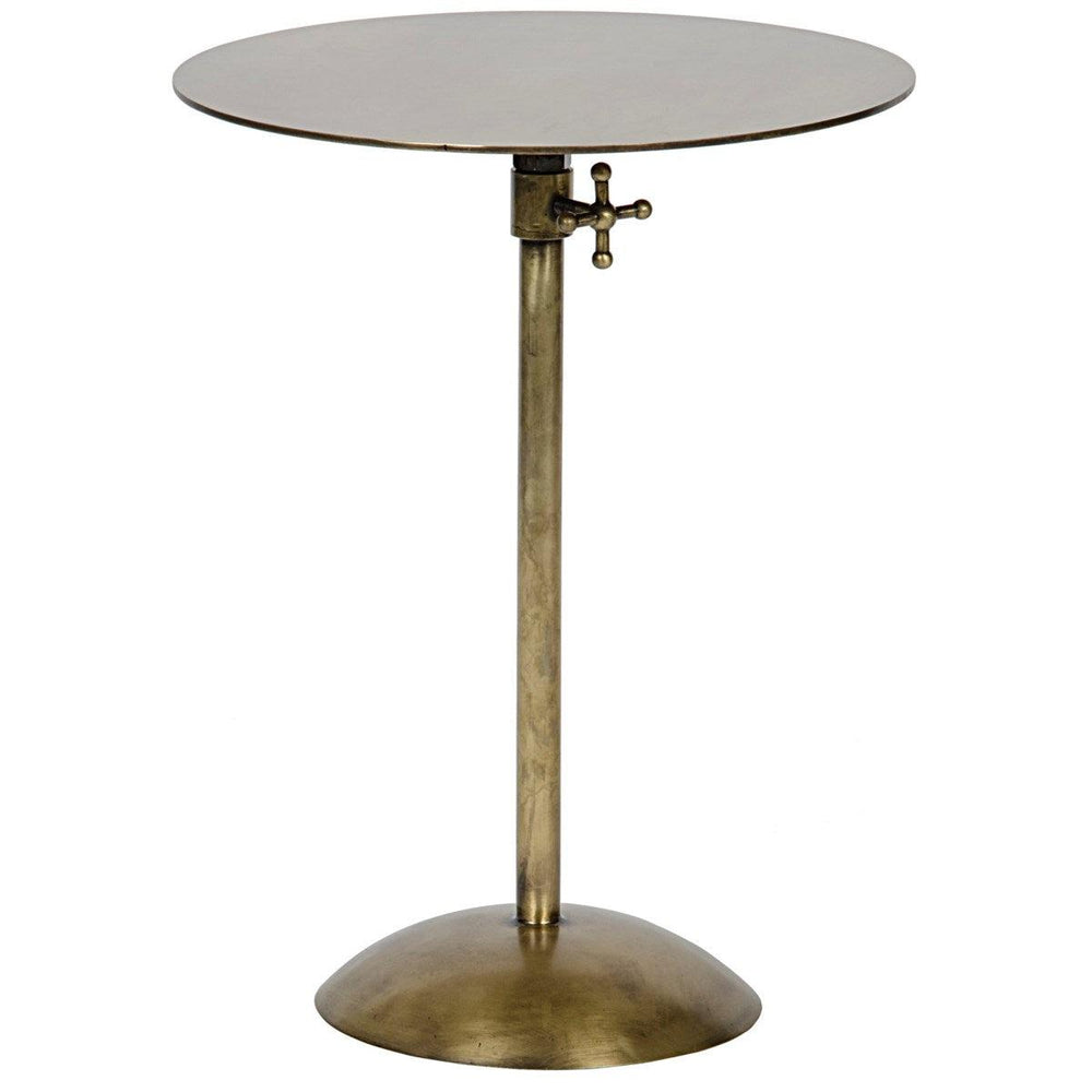 Noir Furniture Felix Side Table, Antique Brass-Noir Furniture-Blue Hand Home