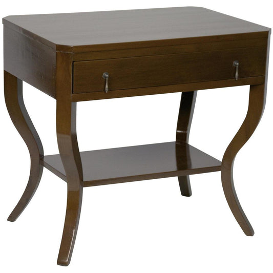 Noir Furniture Weldon Side Table, Distressed Brown-Noir Furniture-Blue Hand Home