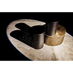 Noir Furniture Dixon Side Table, Black Metal, Large-Noir Furniture-Blue Hand Home