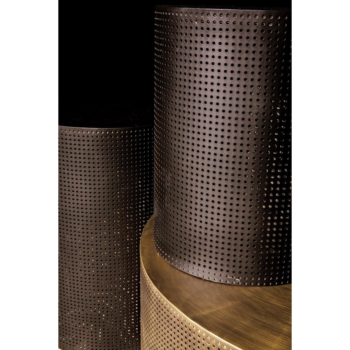 Noir Furniture Dixon Side Table, Black Metal, Large-Noir Furniture-Blue Hand Home