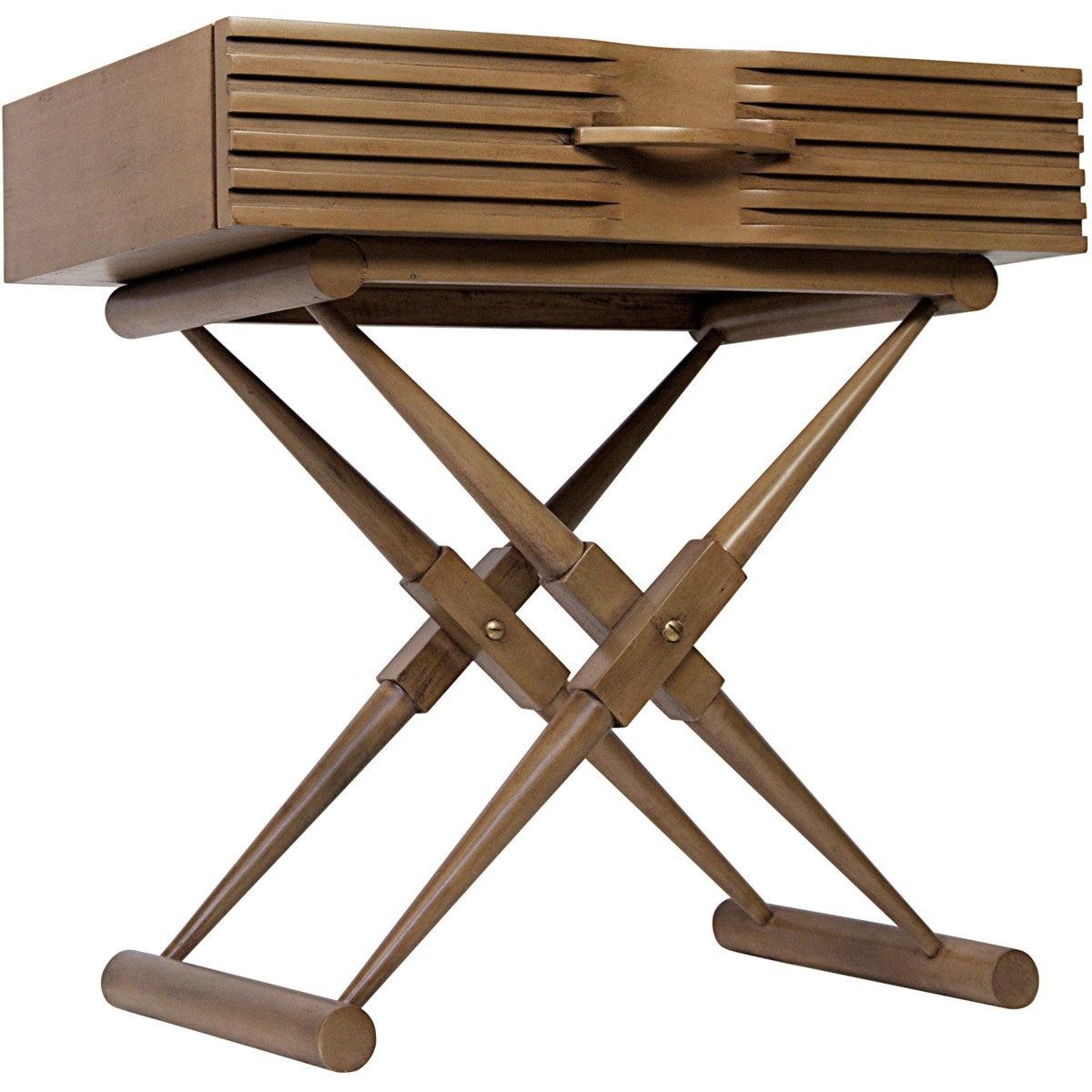 Noir Furniture Zanta Side Table, Saddle Brown-Noir Furniture-Blue Hand Home