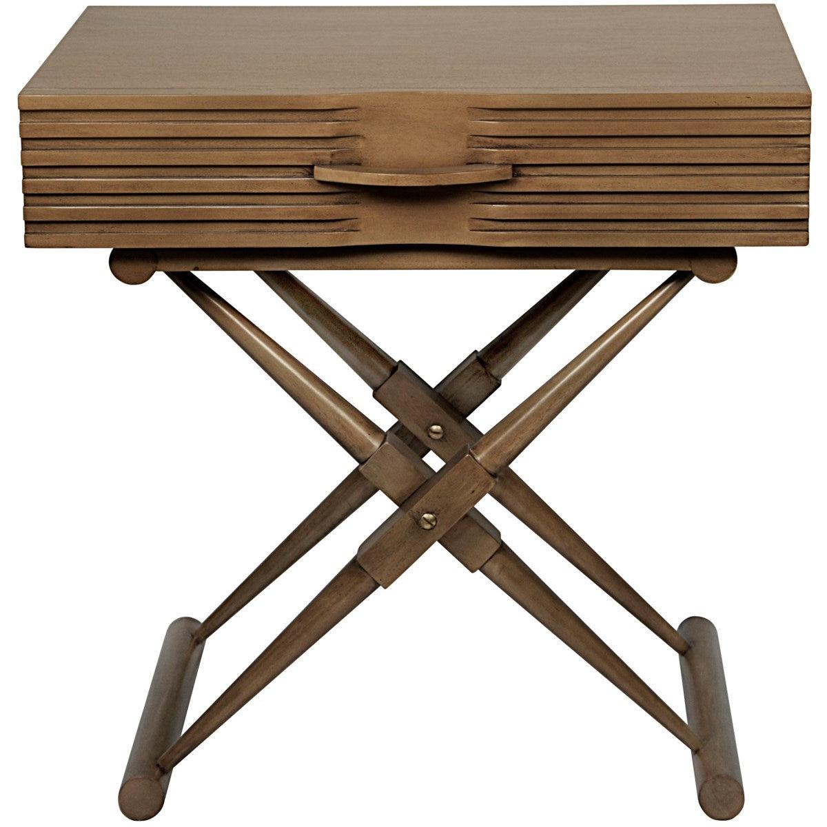 Noir Furniture Zanta Side Table, Saddle Brown-Noir Furniture-Blue Hand Home
