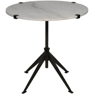 Noir Furniture Edith Adjustable Side Table, Black Metal, Large-Noir Furniture-Blue Hand Home