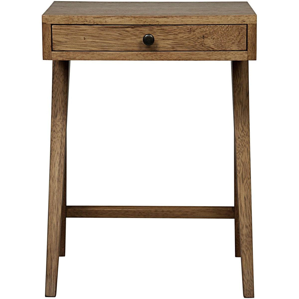 Peter Side Table, Dark Walnut Blue Hand Home