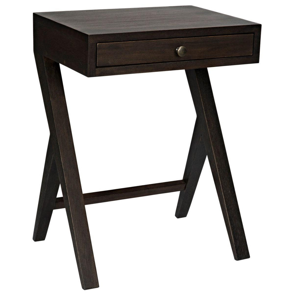 Noir Peter Side Table, Ebony Walnut-Noir Furniture-Blue Hand Home