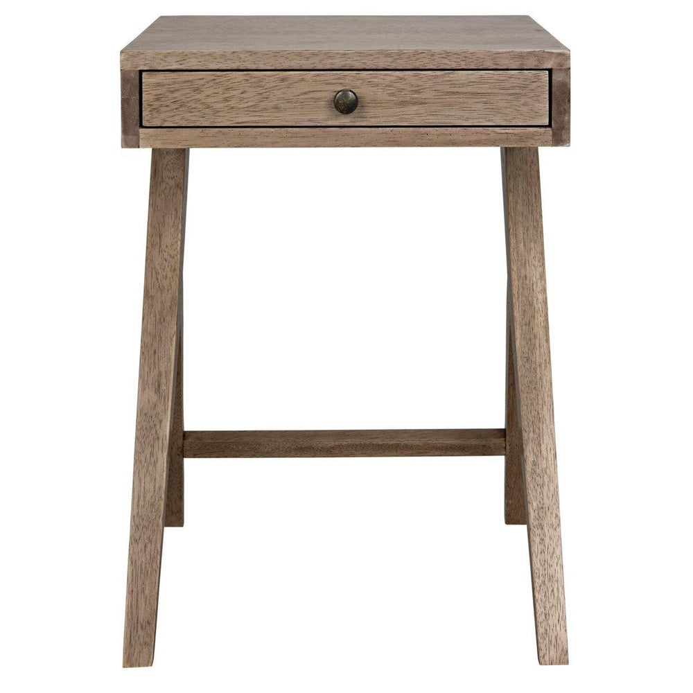 Noir Peter Side Table, Washed Walnut-Noir Furniture-Blue Hand Home