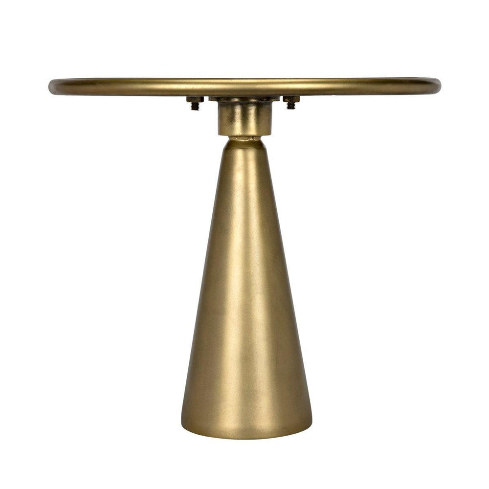 Noir Furniture Hiro Side Table, Short, Antique Brass-Noir Furniture-Blue Hand Home