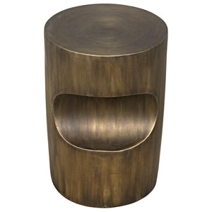 Noir Furniture Margo Side Table, Metal w/Aged Brass Finish-Noir Furniture-Blue Hand Home