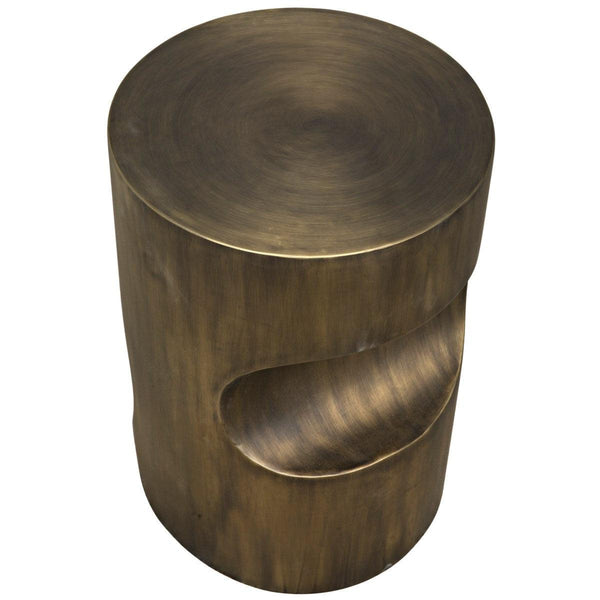 Noir Furniture Margo Side Table, Metal w/Aged Brass Finish-Noir Furniture-Blue Hand Home
