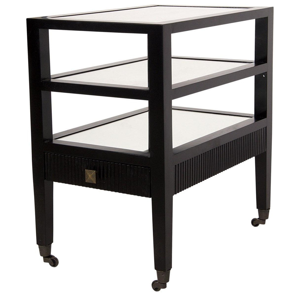 Noir Furniture Lesly Side Table, Distressed Black-Noir Furniture-Blue Hand Home
