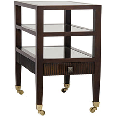 Noir Furniture Lesly Side Table, Distressed Brown-Noir Furniture-Blue Hand Home