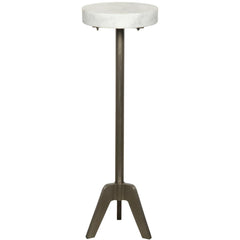 Noir Furniture Fiasco Side Table, Antique Silver-Noir Furniture-Blue Hand Home