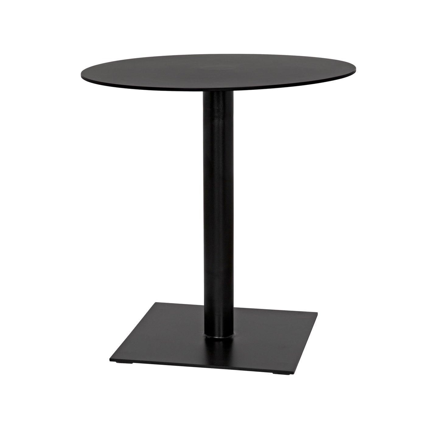 Mies Side Table, Black Steel