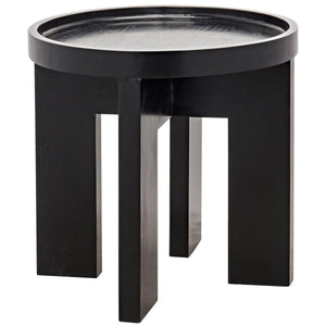 Noir Furniture Gavin Side Table, Hand Rubbed Black-Noir Furniture-Blue Hand Home