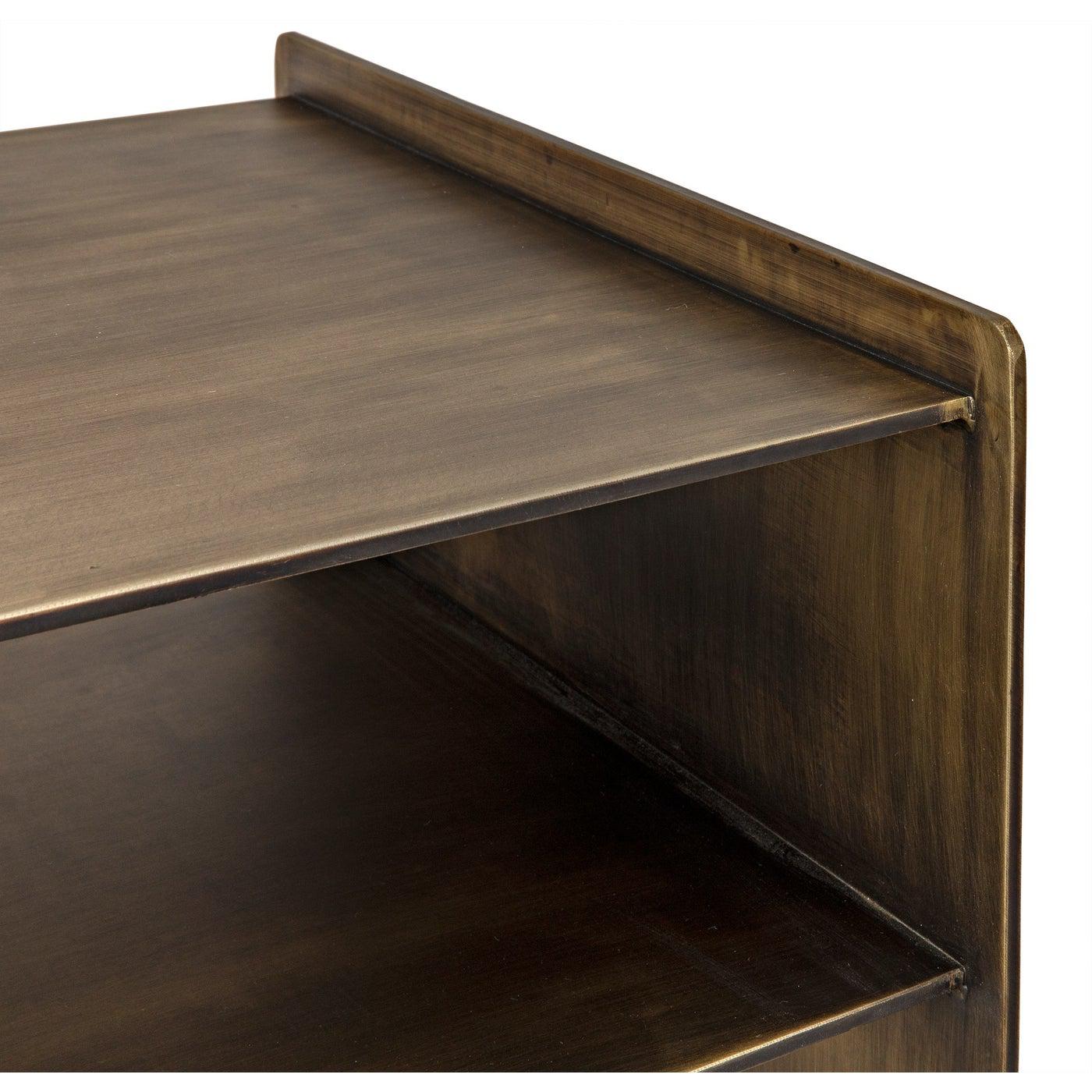 Noir Cyrus Side Table, Aged Brass-Noir Furniture-Blue Hand Home