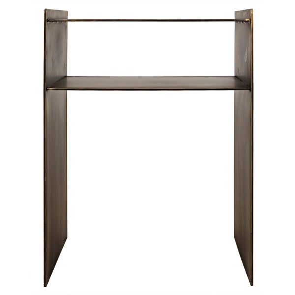 Noir Cyrus Side Table, Aged Brass-Noir Furniture-Blue Hand Home