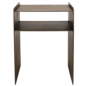 Noir Cyrus Side Table, Aged Brass-Noir Furniture-Blue Hand Home