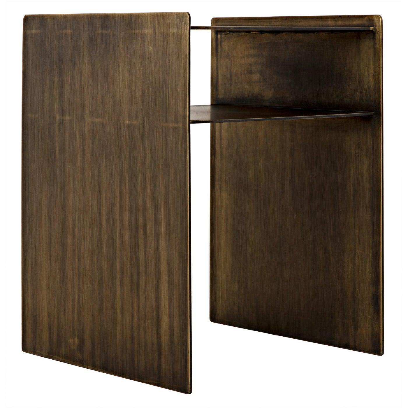 Noir Cyrus Side Table, Aged Brass-Noir Furniture-Blue Hand Home