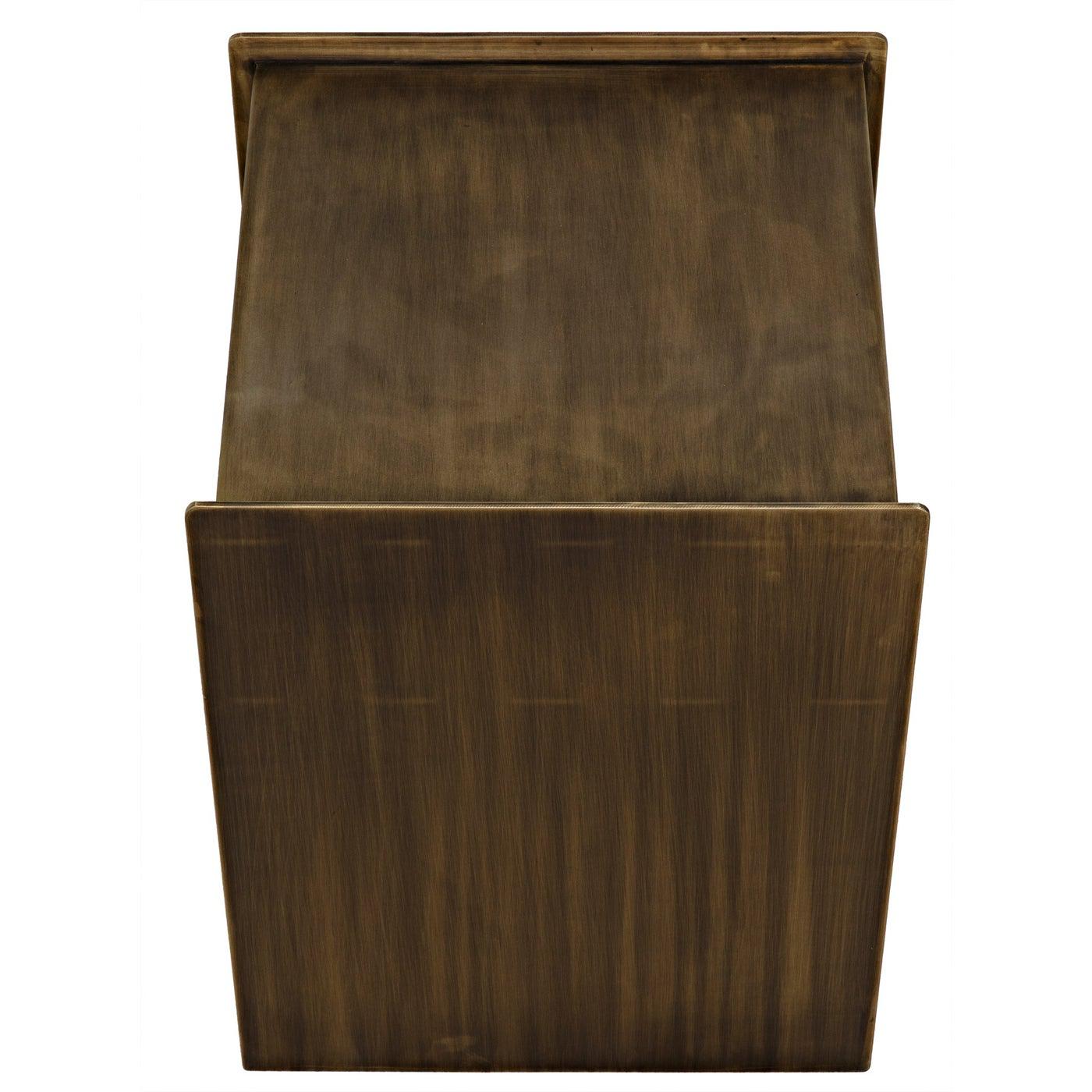 Noir Cyrus Side Table, Aged Brass-Noir Furniture-Blue Hand Home