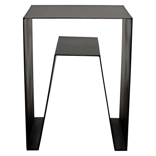 Noir Furniture Quintin Side Table, Black Metal-Noir Furniture-Blue Hand Home