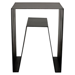 Noir Furniture Quintin Side Table, Black Metal-Noir Furniture-Blue Hand Home