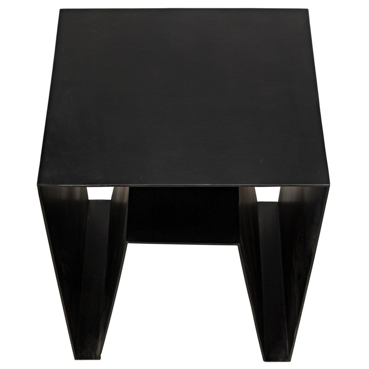 Noir Furniture Quintin Side Table, Black Metal-Noir Furniture-Blue Hand Home