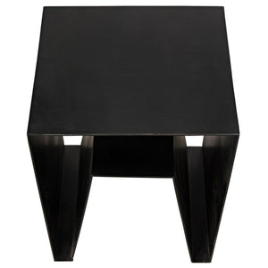 Noir Furniture Quintin Side Table, Black Metal-Noir Furniture-Blue Hand Home