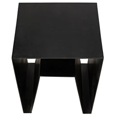 Noir Furniture Quintin Side Table, Black Metal-Noir Furniture-Blue Hand Home
