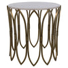 Noir Furniture Nola Side Table, Metal W/Brass Finish-Noir Furniture-Blue Hand Home