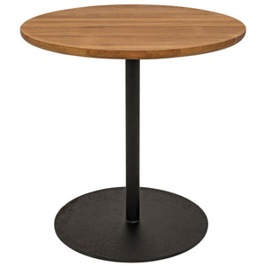 Noir Furniture Ford Small Side Table, Gold Teak with Metal Base-Noir Furniture-Blue Hand Home