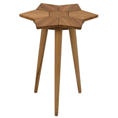 Noir Furniture Petal Side Table, Gold Teak-Noir Furniture-Blue Hand Home