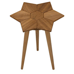 Noir Furniture Petal Side Table, Gold Teak-Noir Furniture-Blue Hand Home