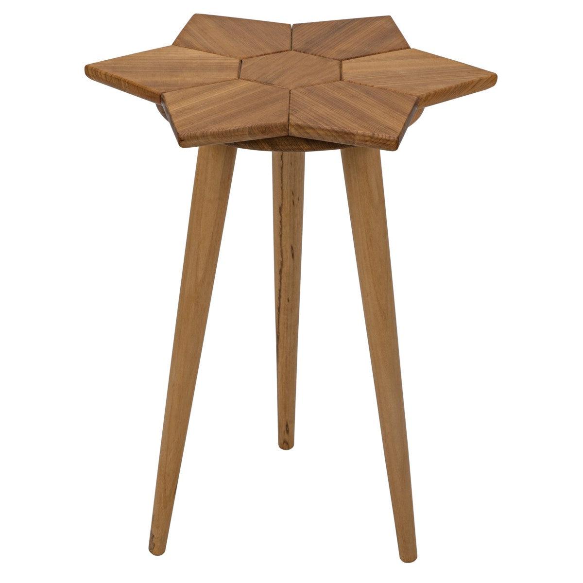 Noir Furniture Petal Side Table, Gold Teak-Noir Furniture-Blue Hand Home