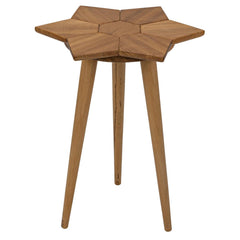 Noir Furniture Petal Side Table, Gold Teak-Noir Furniture-Blue Hand Home