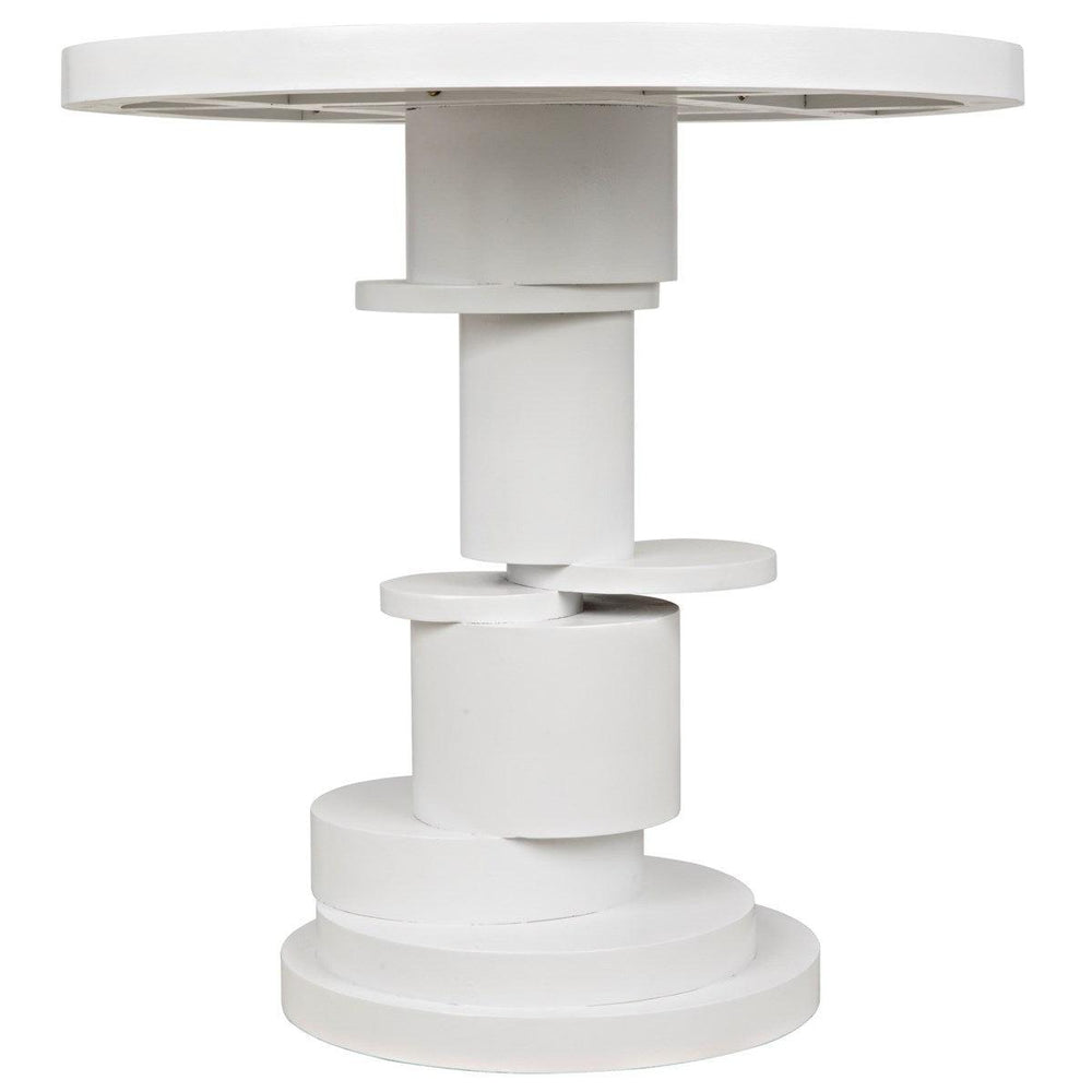 Noir Furniture Hugo Side Table, Solid White-Noir Furniture-Blue Hand Home