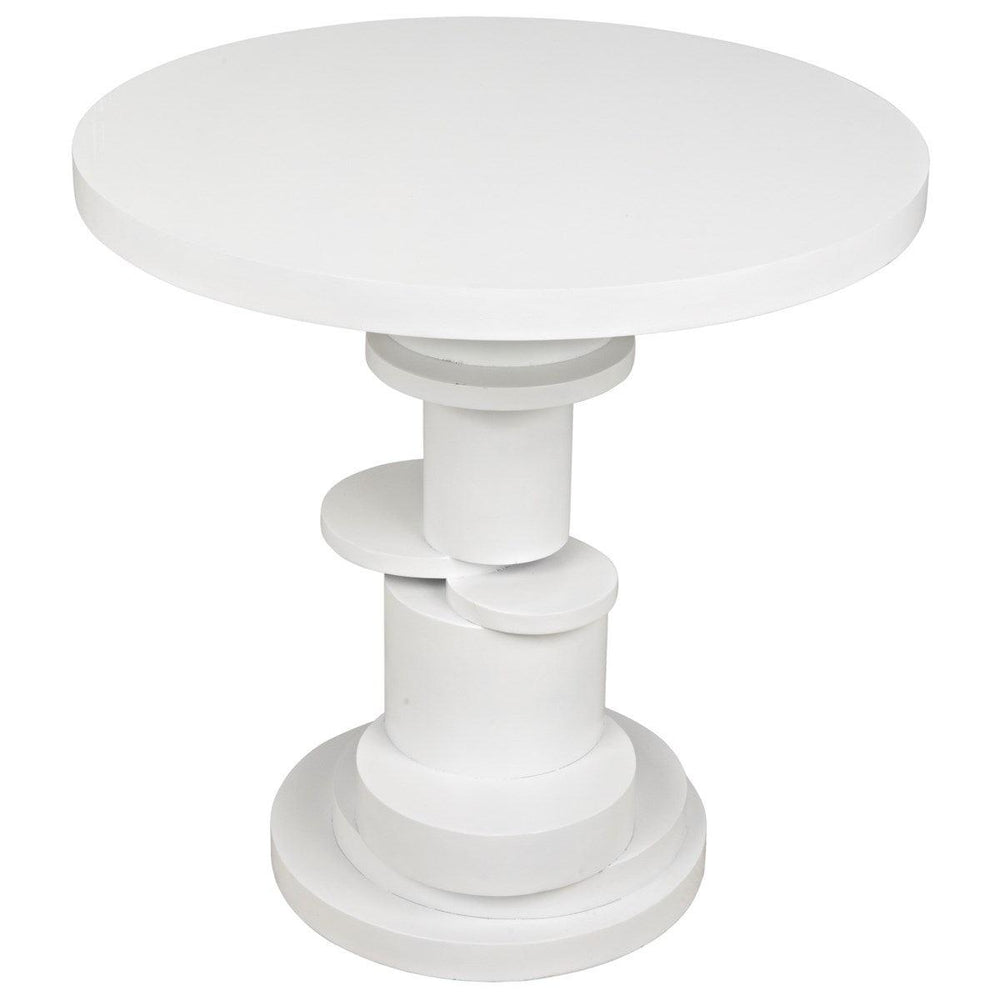 Noir Furniture Hugo Side Table, Solid White-Noir Furniture-Blue Hand Home