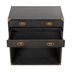 Noir Furniture Campaign Chest, Pale-Noir Furniture-Blue Hand Home