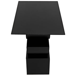 Noir Shape Side Table, Black Steel-Noir Furniture-Blue Hand Home